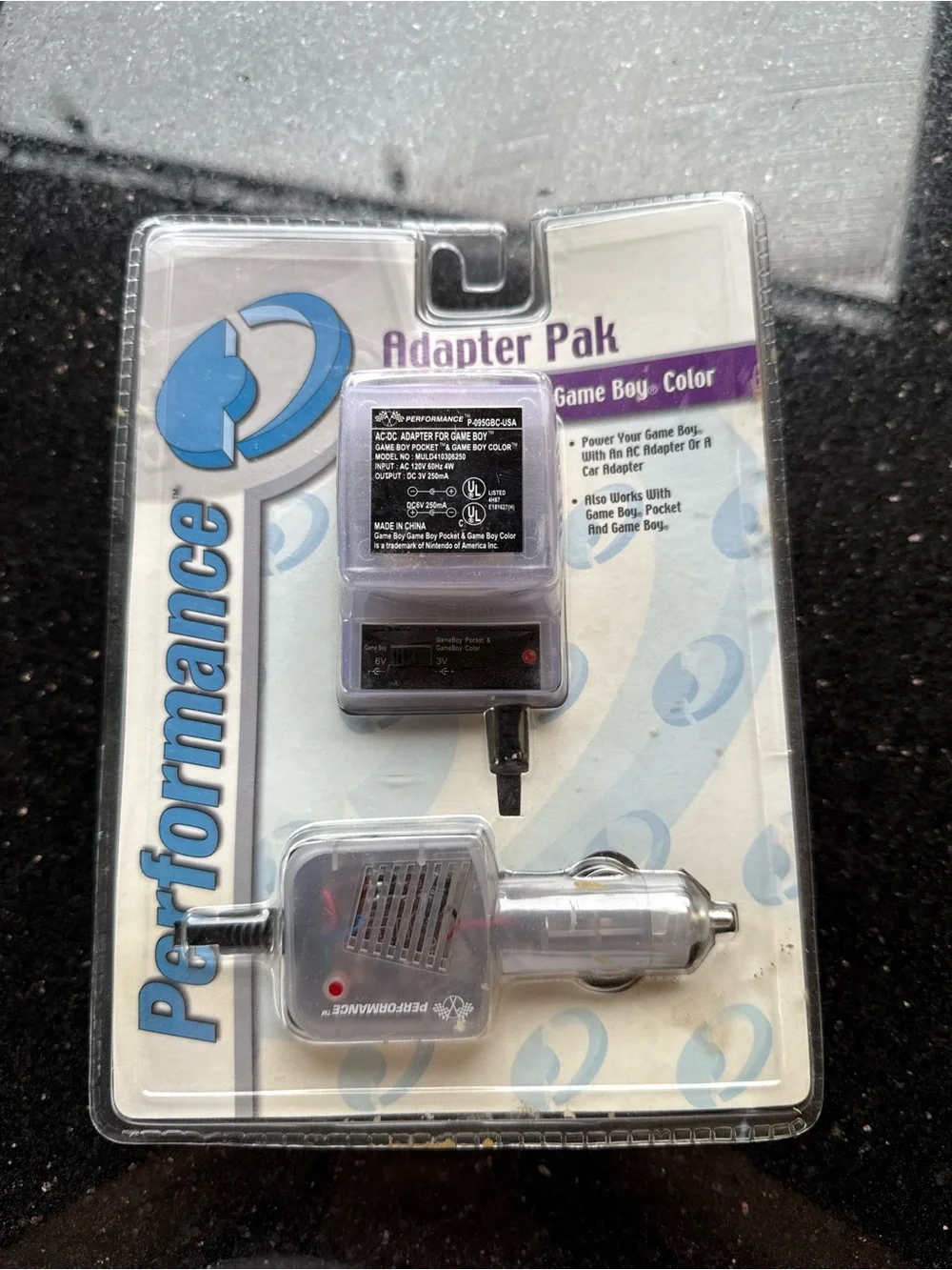 Performance Game Boy Car Adapter Pack - Gray/Blue